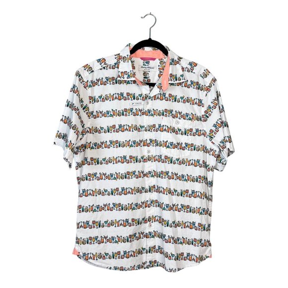 Tommy Bahama Nova Wave Shirt Mens Size M‎ Novelty Down The Hatch Collared NWT - Picture 1 of 7
